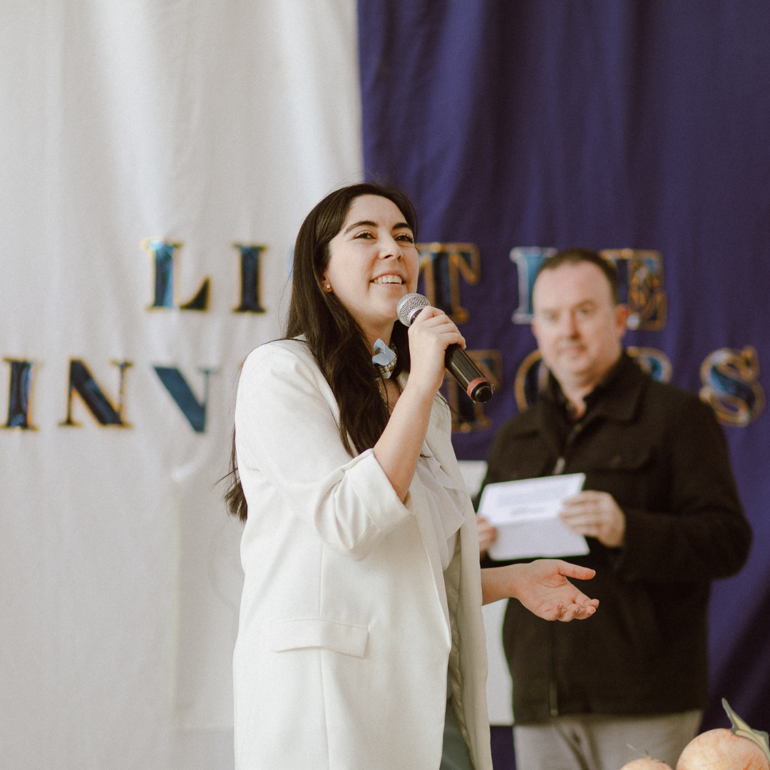 woman delivering speech