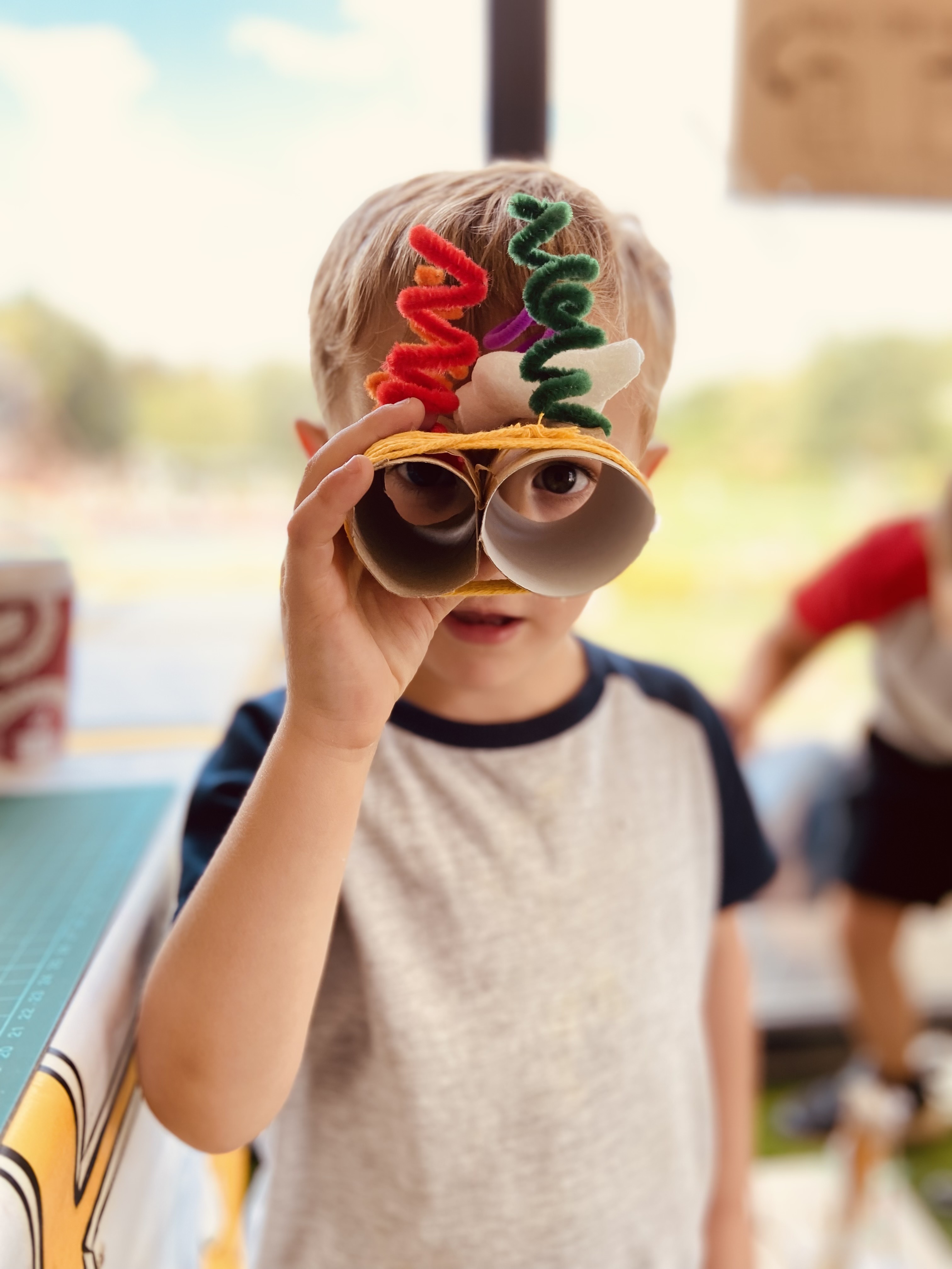 boy with crafts